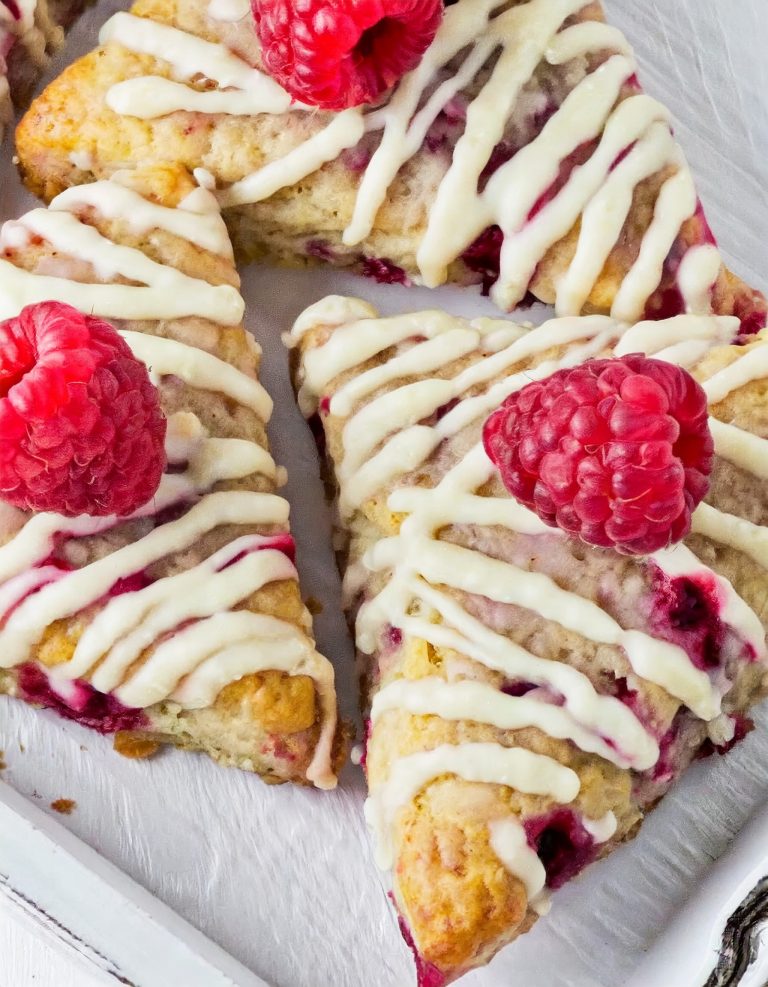 Raspberry White Chocolate Scones