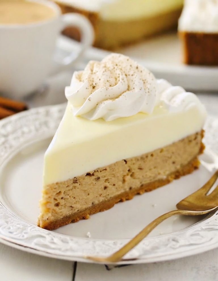 Eggnog Blondie Cheesecake