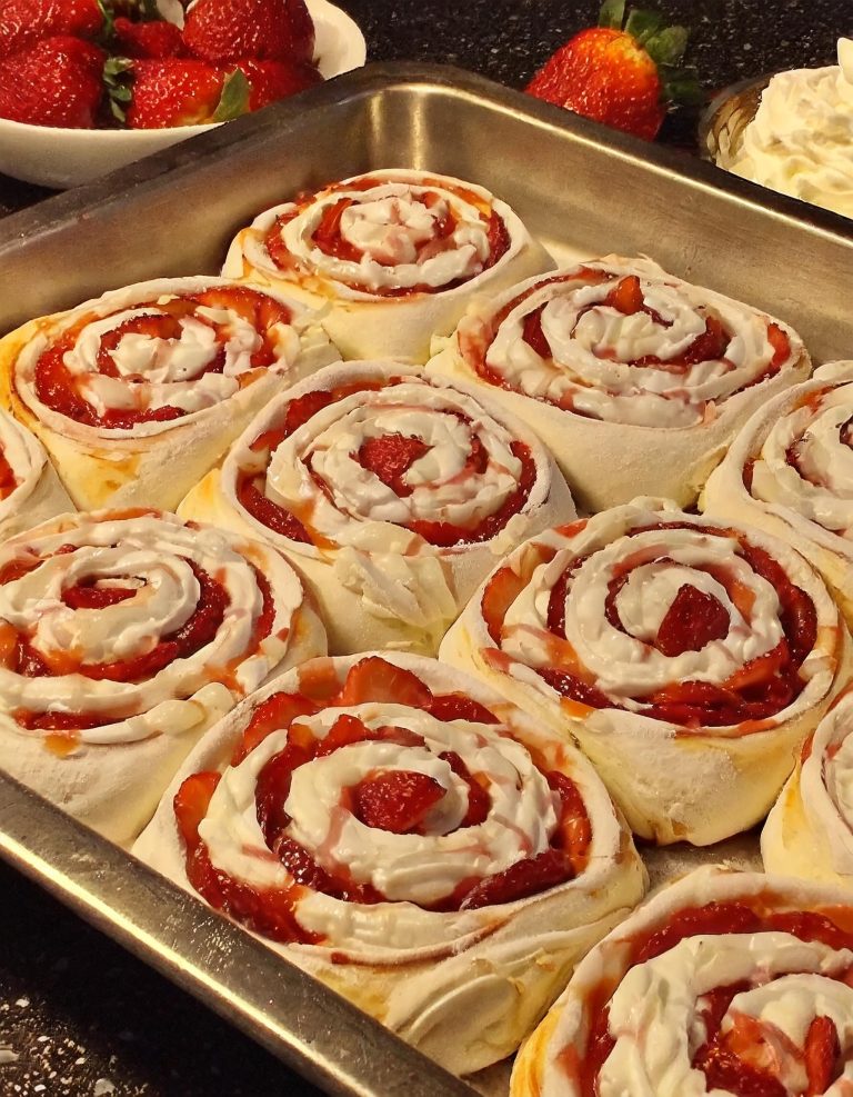 Strawberry Cheesecake Sweet Rolls