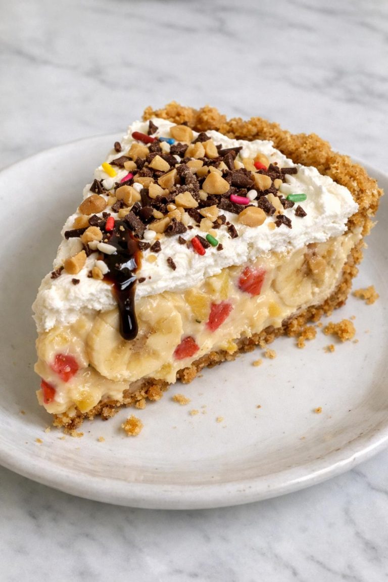 Banana Split Pudding Pie