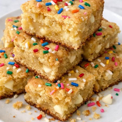 Cake Batter Blondies