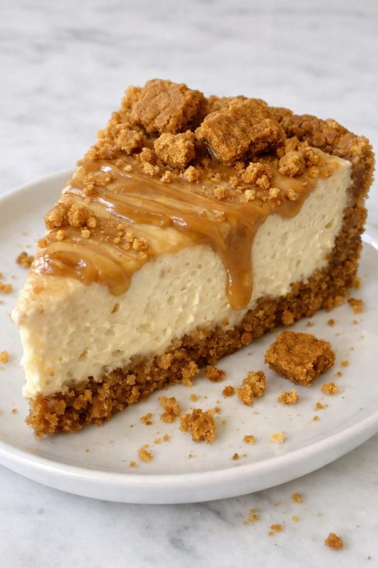 Cookie Butter Cheesecake Pie
