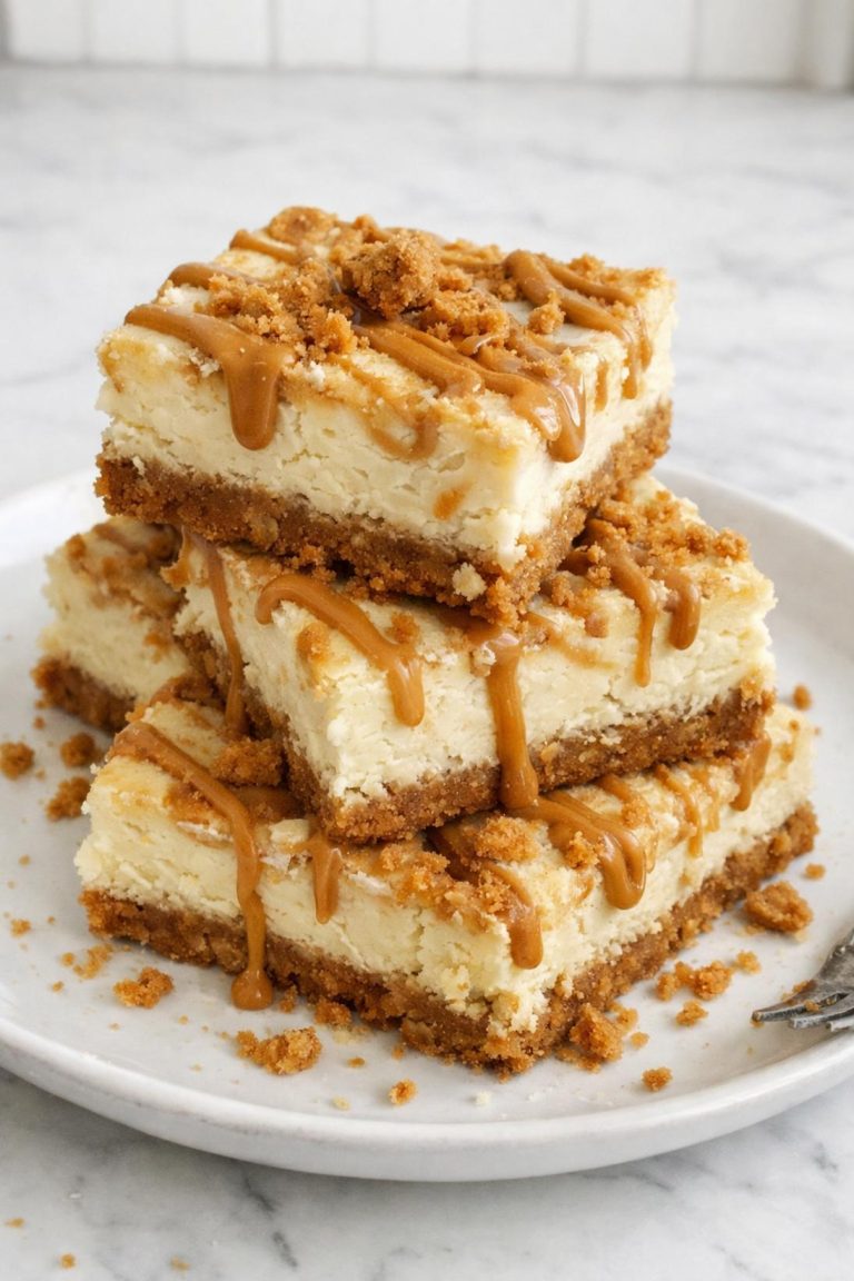 Cookie Butter Dessert Cheesecake Bars