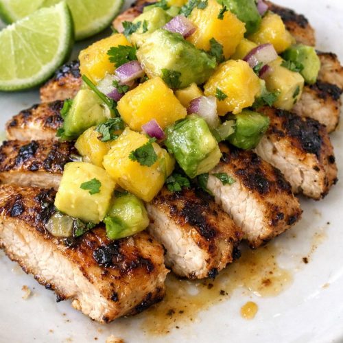 Grilled Chicken with Mango Avocado