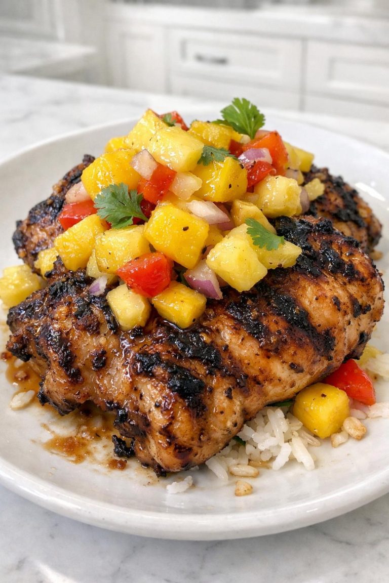 Grilled Mango Pineapple Chicken