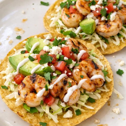 Grilled Shrimp Tostadas