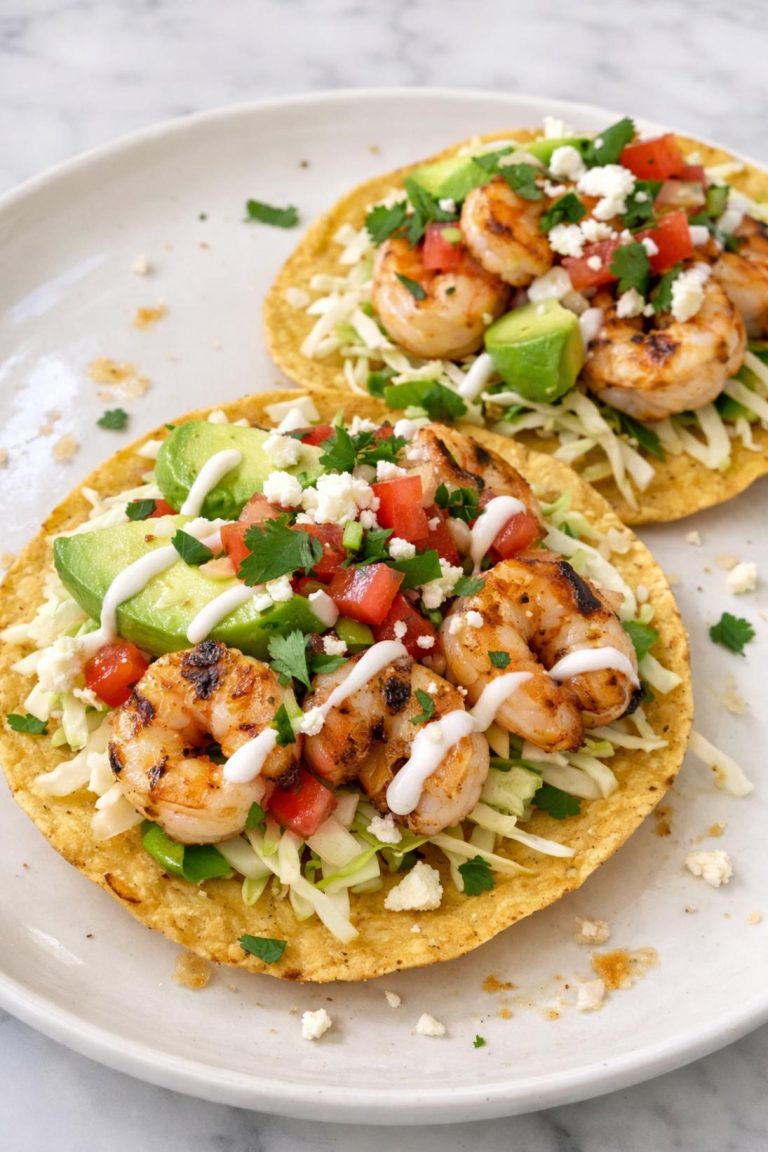 Grilled Shrimp Tostadas