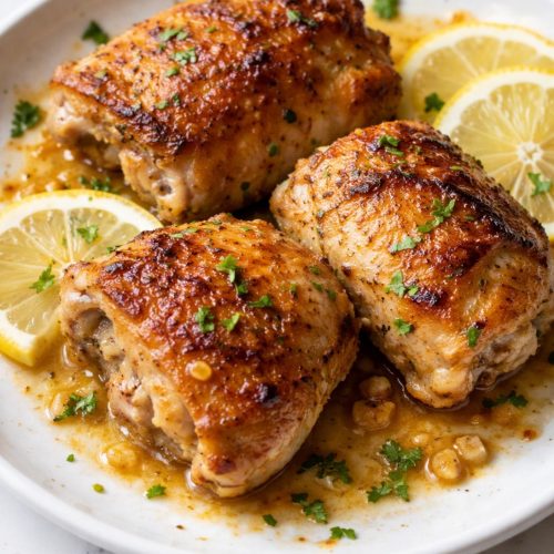 Lemon Garlic Chicken Thighs