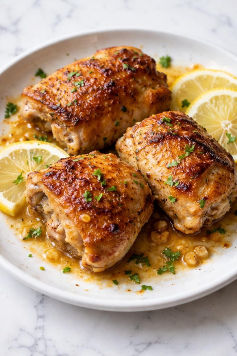 Lemon Garlic Chicken Thighs