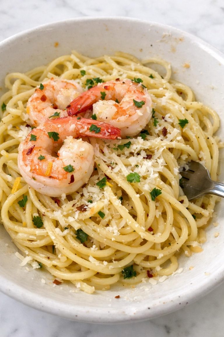 Lemon Garlic Shrimp Pasta