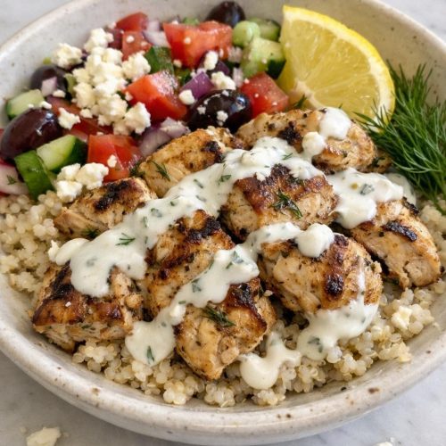 Mediterranean Lemon Dill Chicken Bowl