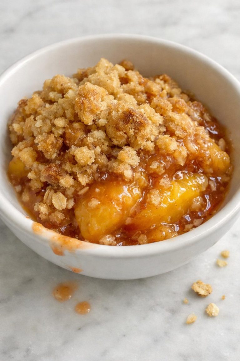 Peach Dump Cake Crisp