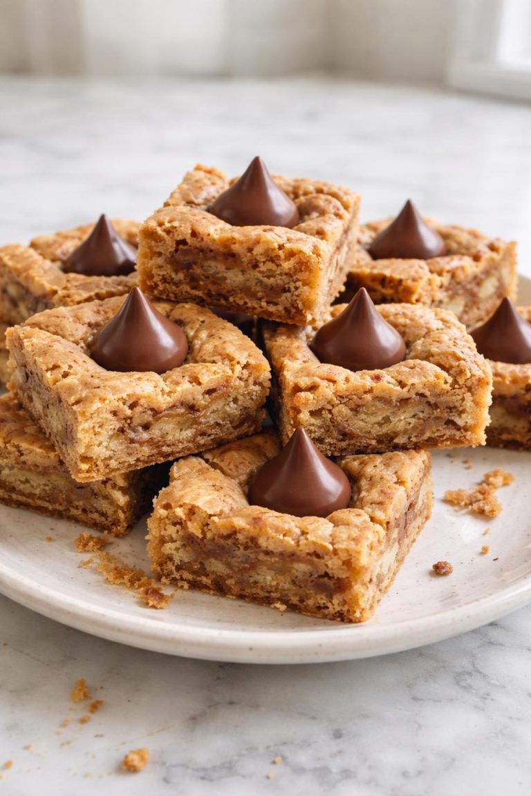 Peanut Butter Blossom Blondies