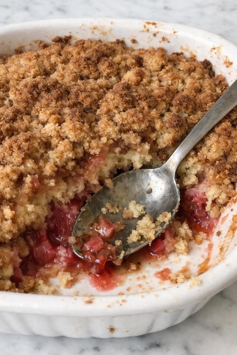 Rhubarb Coffee Cake Cobbler