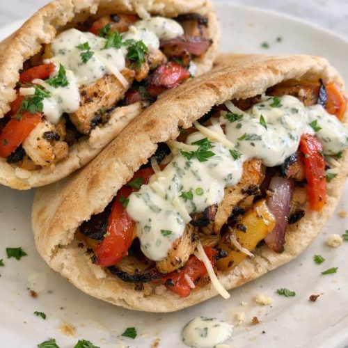Sheet Pan Chicken Pitas with Herby Ranch