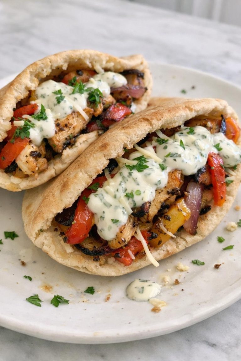 Sheet Pan Chicken Pitas with Herby Ranch