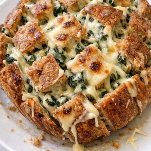 Spinach Artichoke Stuffed Bread