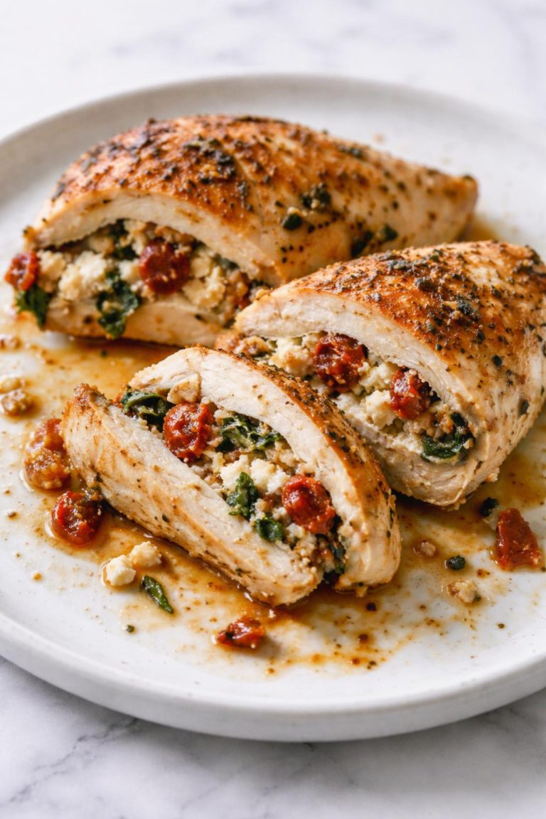 Sun-Dried Tomato and Feta Stuffed Chicken
