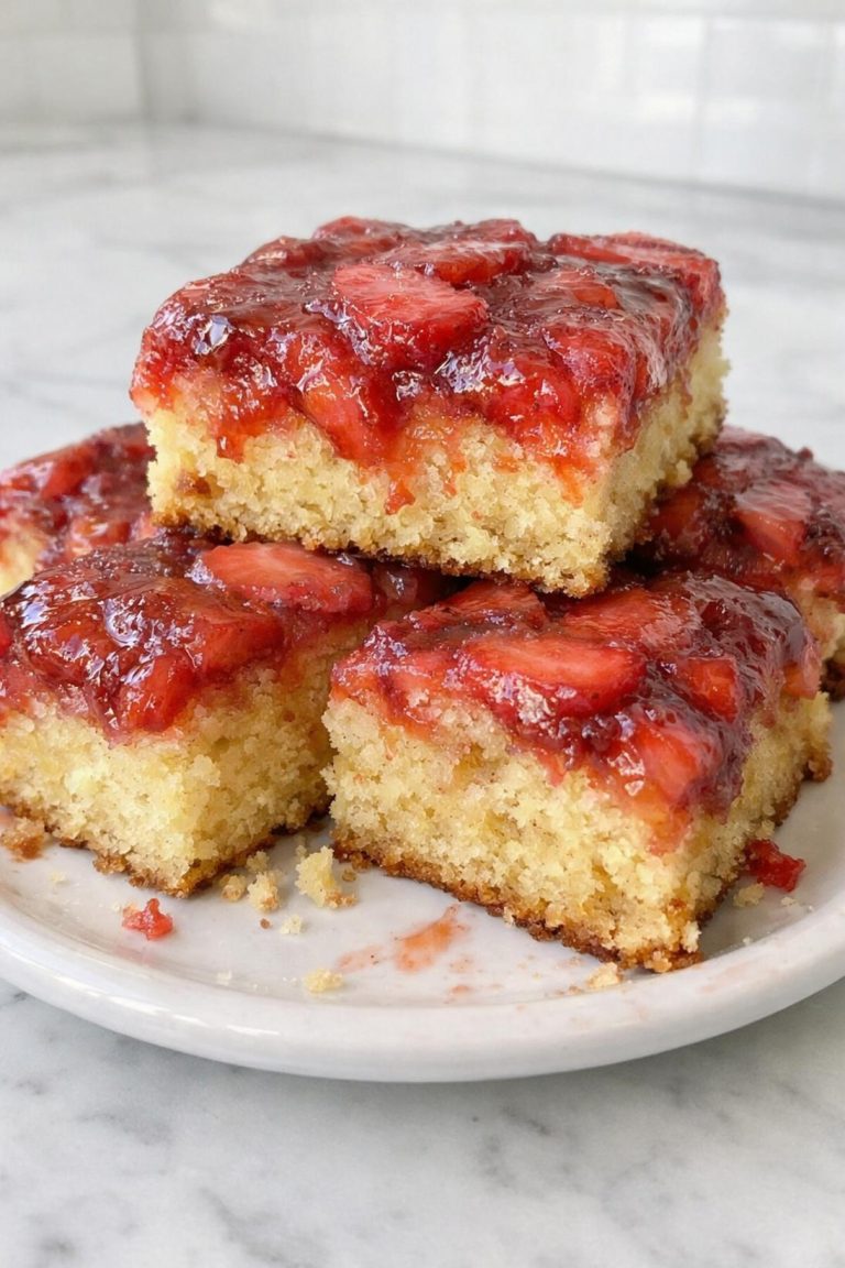 Old-Fashioned Strawberry Upside-Down Bars