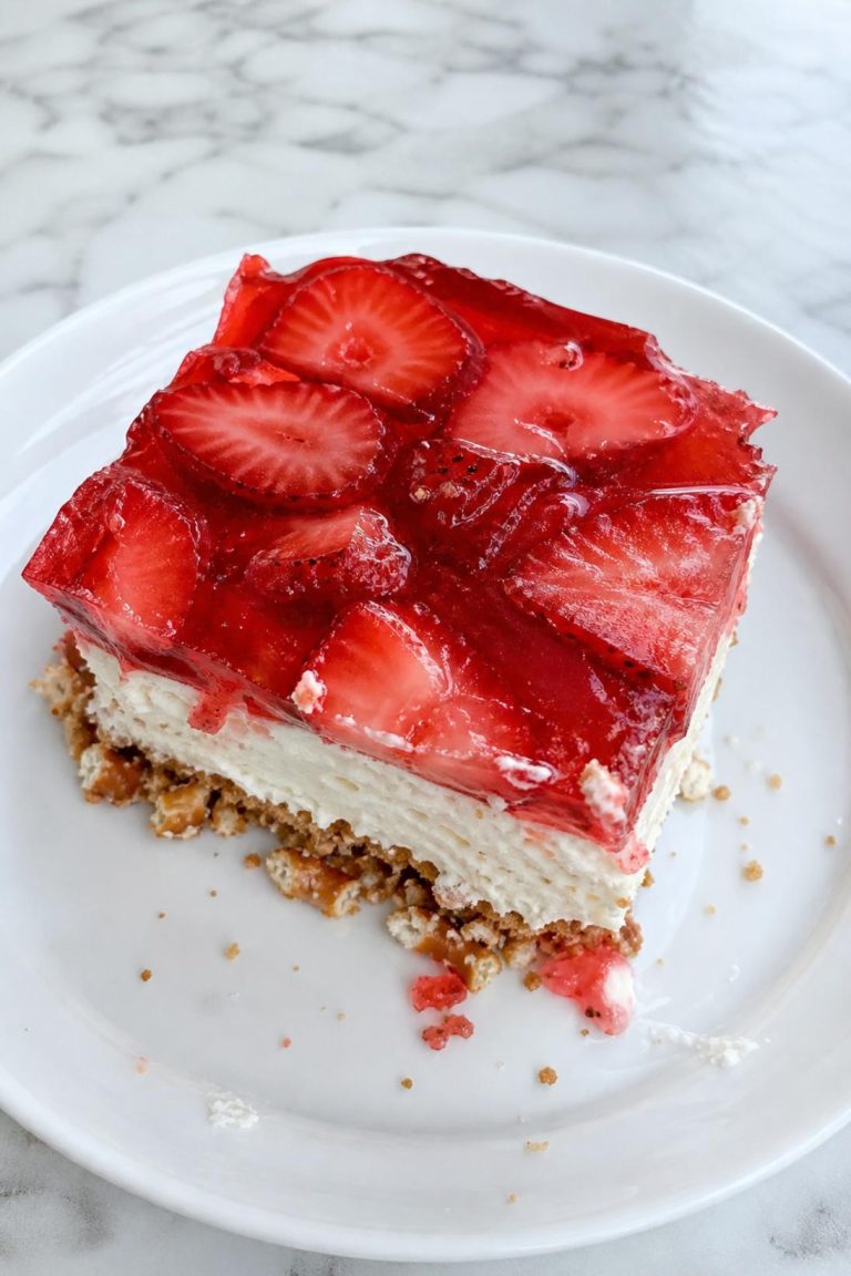 Strawberry Jello Pretzel Dessert
