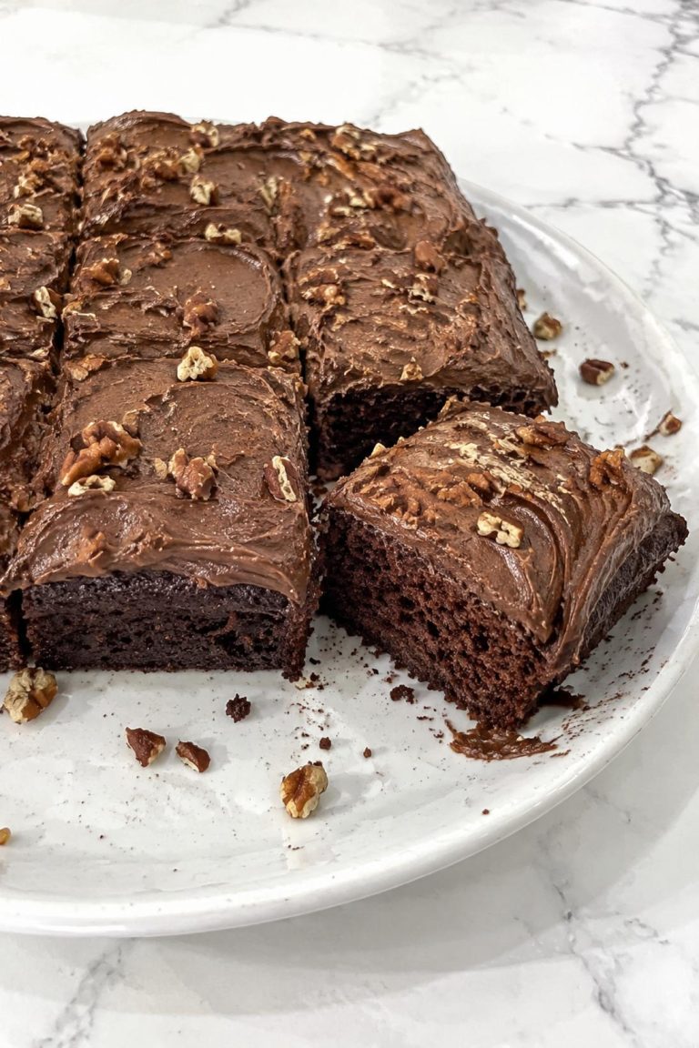 Chocolate Pecan Sheet Cupcakes