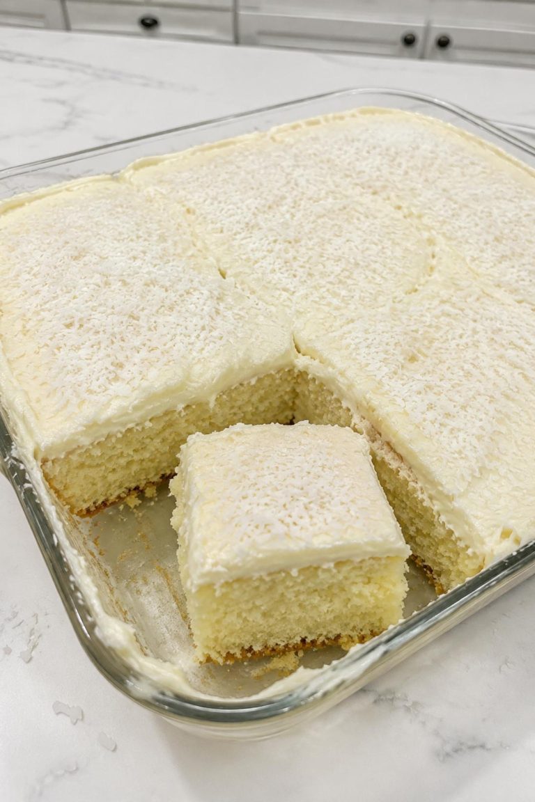 Southern Cream Cake Sheet Cake