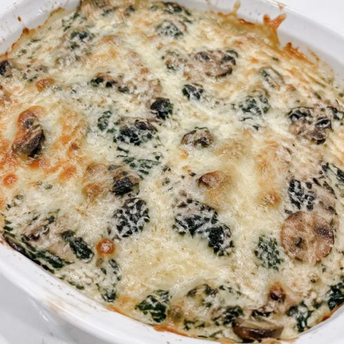 Spinach Mushroom Bake Dip