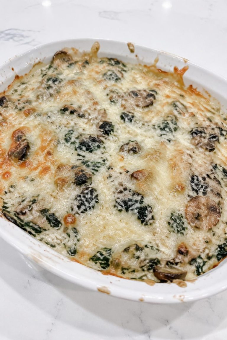 Spinach Mushroom Bake Dip
