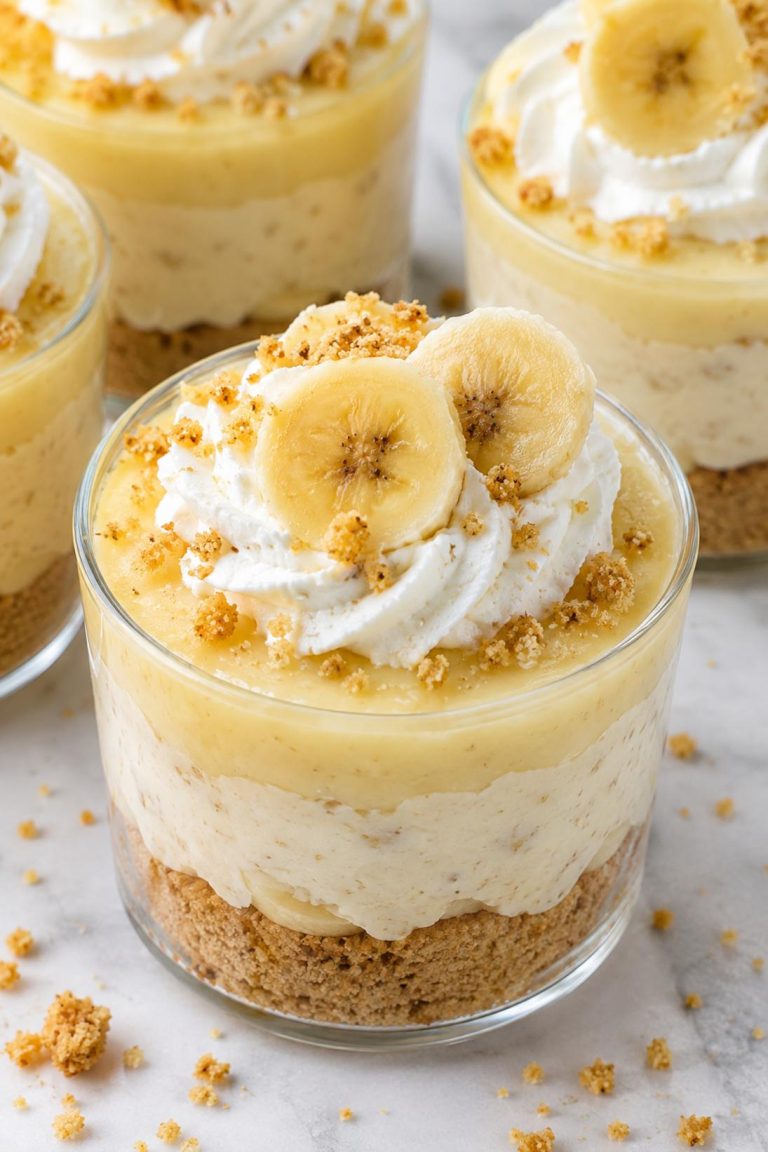 Banana Cream Cheesecake Cups