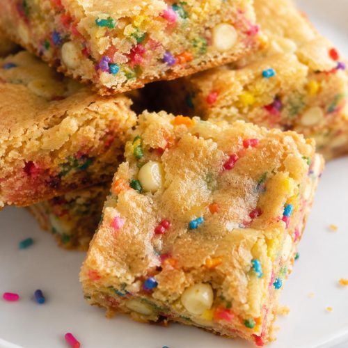 Birthday Cake Blondies