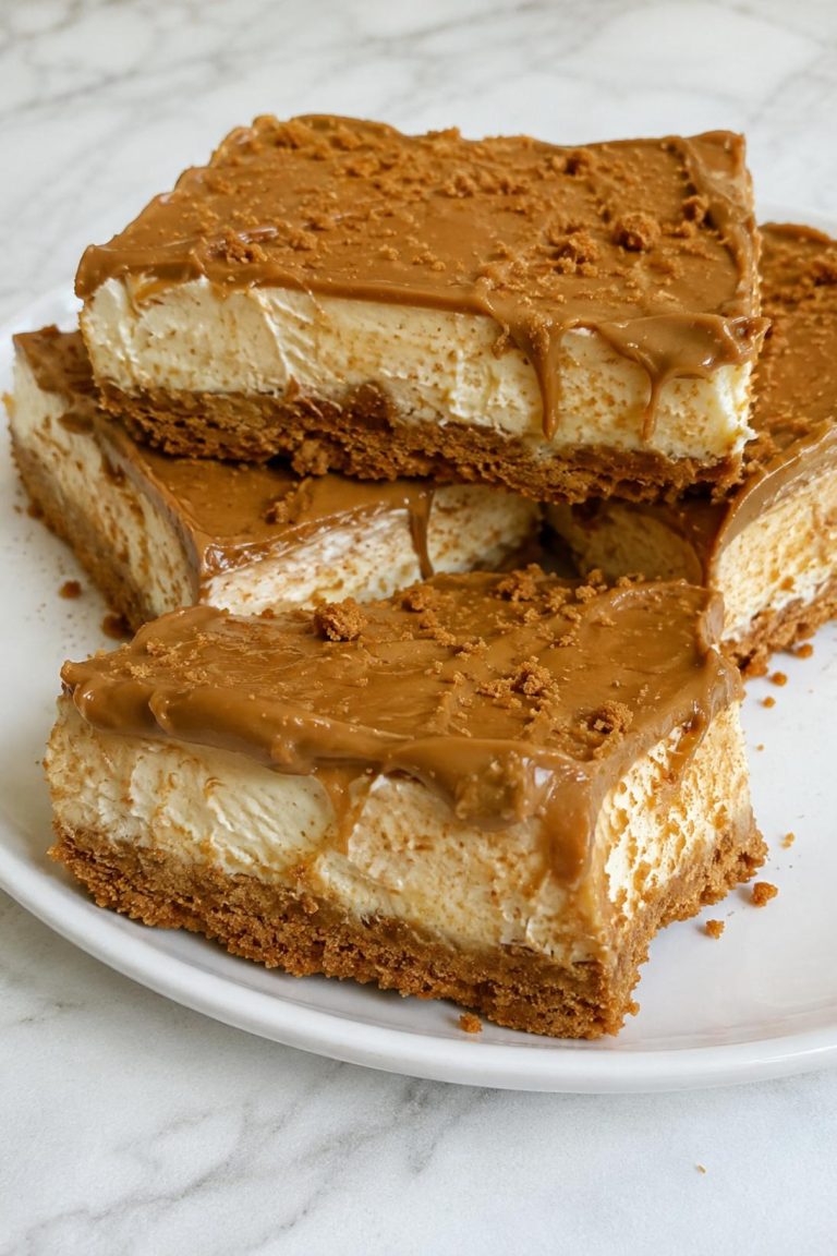 Biscoff Cream Cheesecake Bars