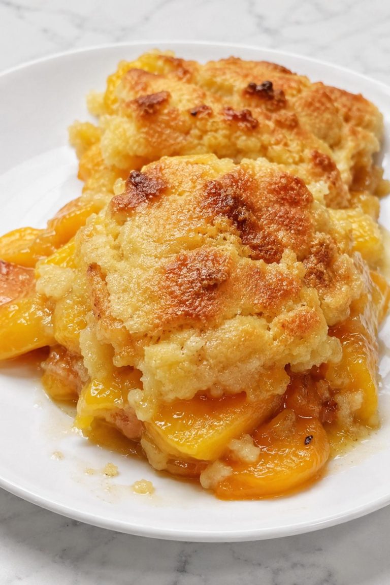 Cake Mix Peach Cobbler