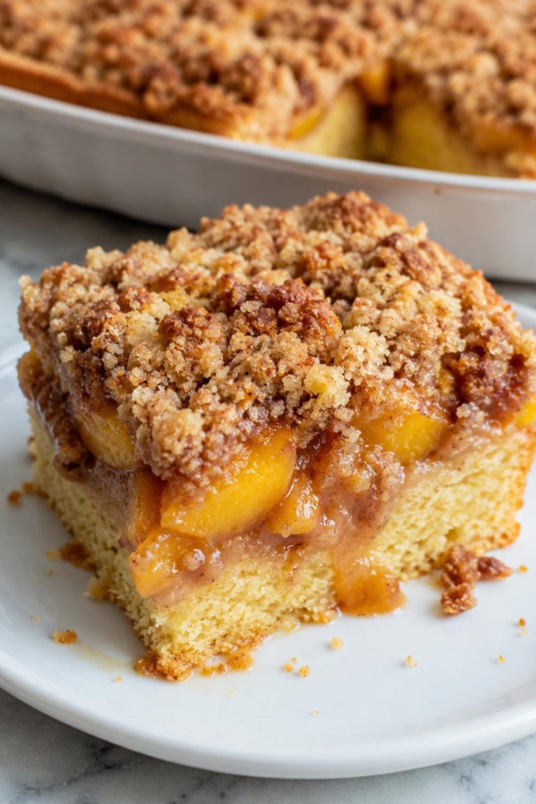 Cake Mix Peach Cobbler Coffee Cake