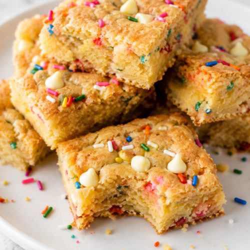 Cake Mix Sprinkle Blondies