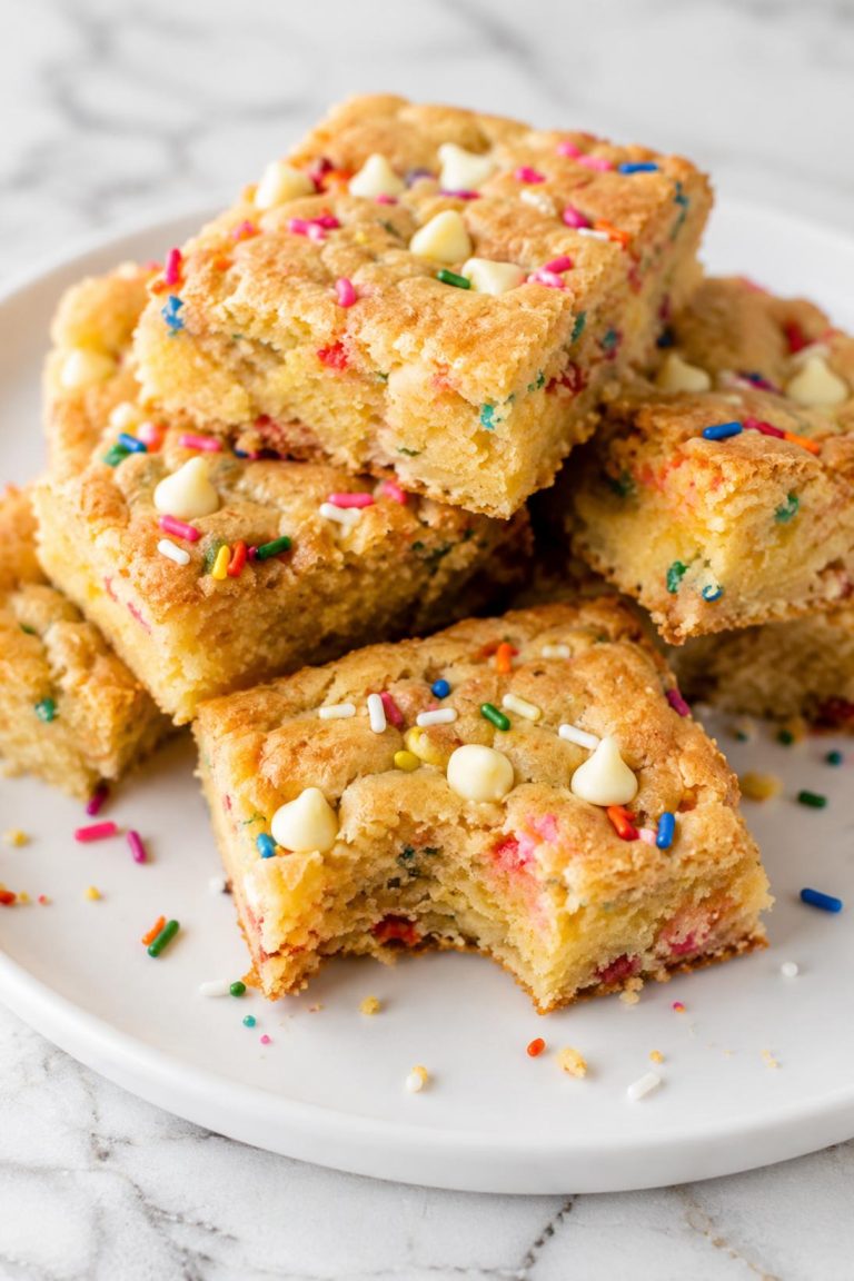 Cake Mix Sprinkle Blondies