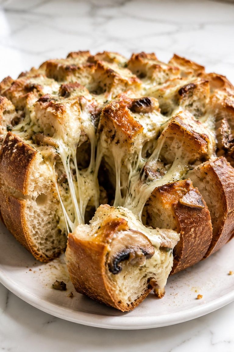 Cheesy Mushroom Pull-Apart Bread