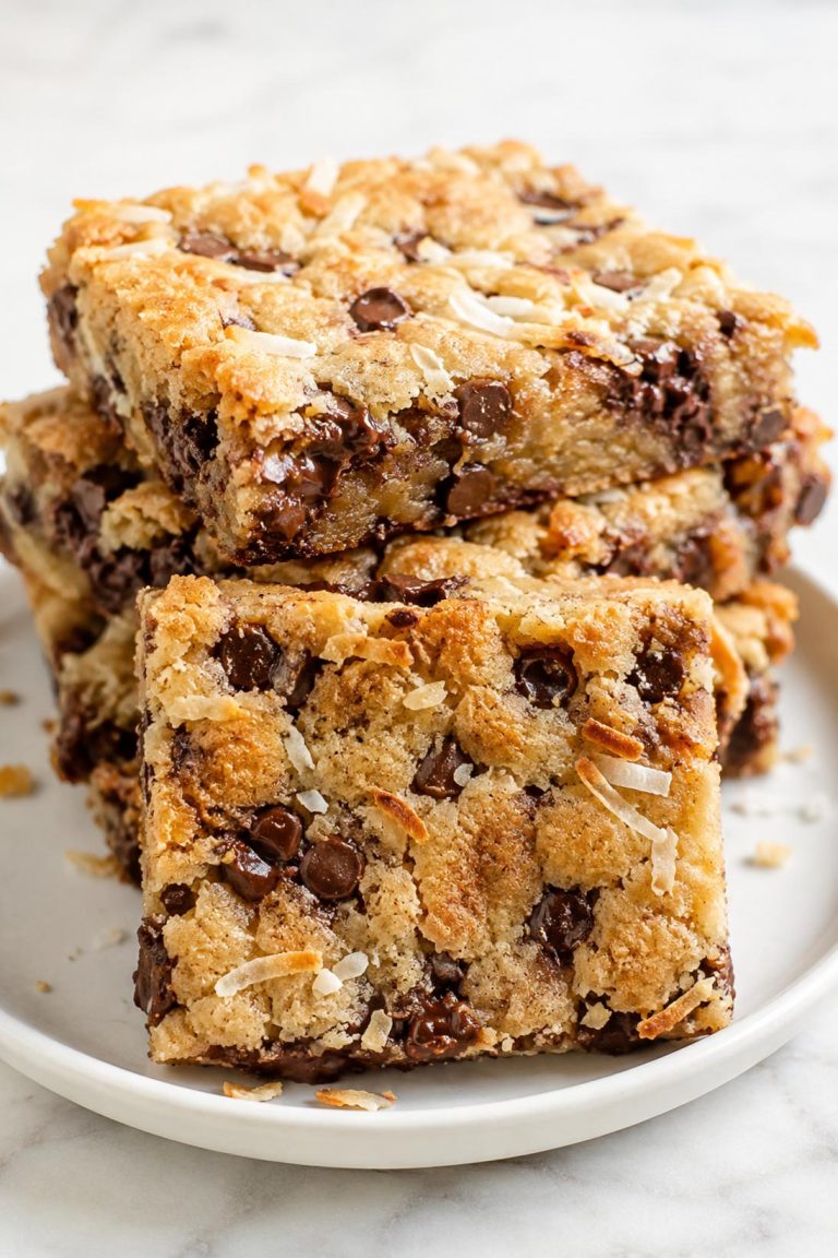Chocolate Coconut Blondies