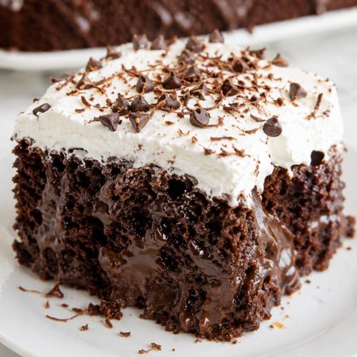 Chocolate Pudding Poke Cake