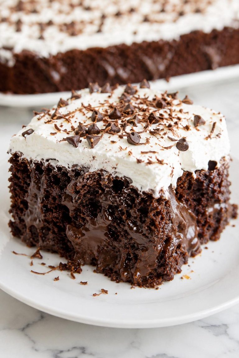 Chocolate Pudding Poke Cake