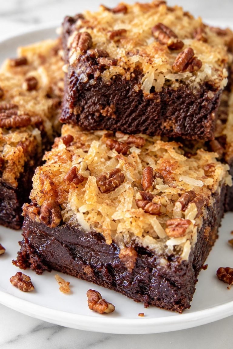 Coconut Pecan Brownie Bars