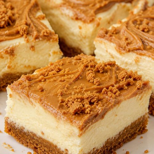 Cookie Butter Cheesecake Bars
