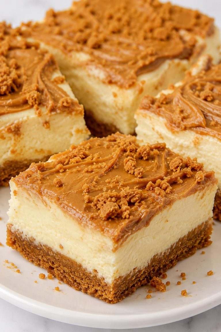 Cookie Butter Cheesecake Bars