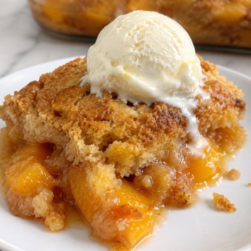 Old-Fashioned Peach Dump Cake