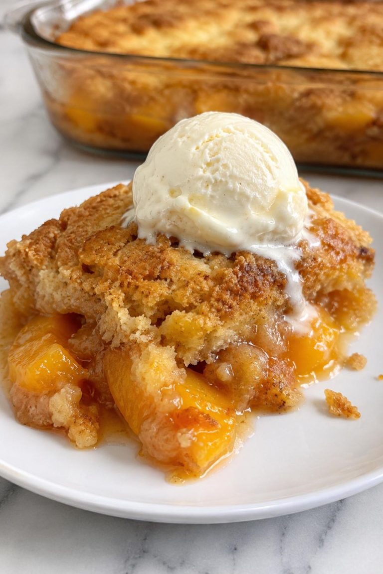 Old-Fashioned Peach Dump Cake
