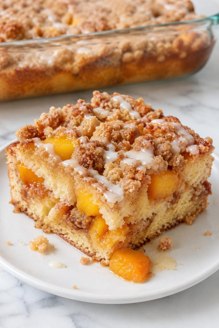 Peach Cobbler Coffee Cake