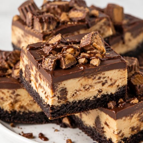 Peanut Butter Cup Cheesecake Bars
