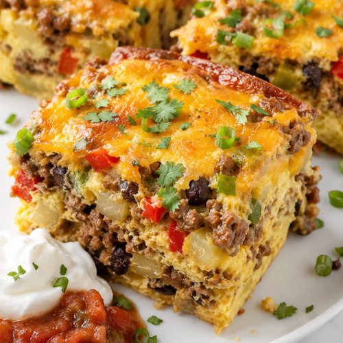 Southwest Beef Breakfast Casserole