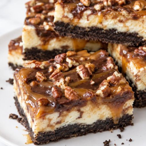 Turtle Cheesecake Bars