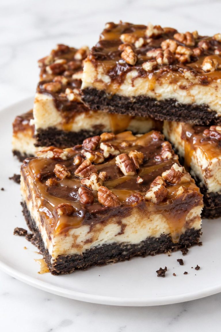 Turtle Cheesecake Bars