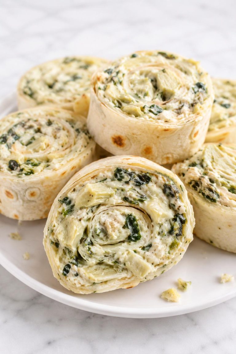 Artichoke Dip Pinwheels